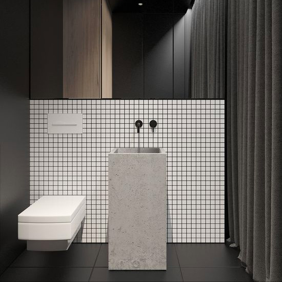 Arredo bagno: bathroom in black